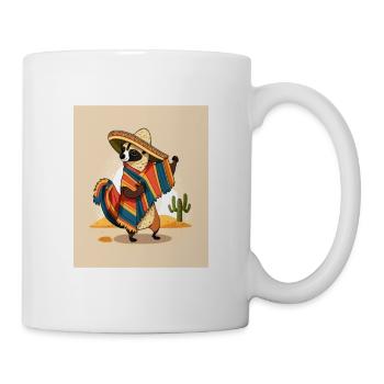 Coati Wearing Sombrero Kawaii Dabbing Coati - Mug - white - Right