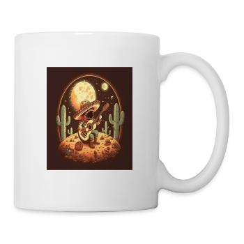 Astronaut Musician Astronaut Playing Guitar On - Mug - white - Right