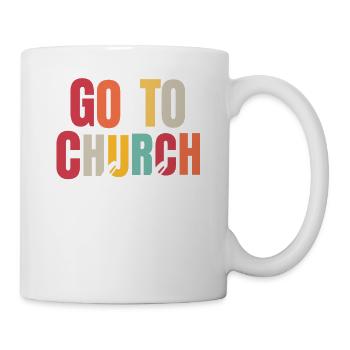 Go to Church Bruh Funny Christian Meme Religious - Mug - white - Right