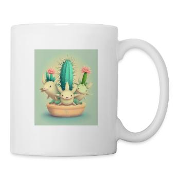 Mexican Cactus Plant Lover Cactus Axolotl Mexican - Mug - white - Right