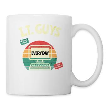 Funny IT Guy Shirt, Put in A Ticket Shirt I.T. Dep - Mug - white - Right