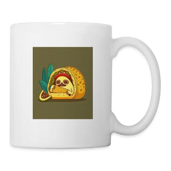 Sloth Sleeping In Taco Funny Sloth Taco Lover - Tasse - Weiß - Rechts