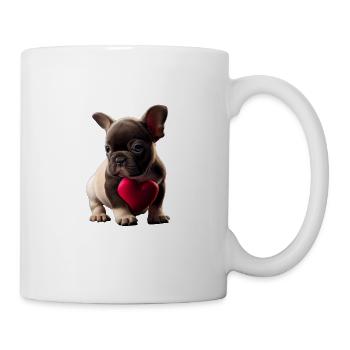 Désolé, mais mon chien est mon Valentin - Mug blanc - blanc - Droite