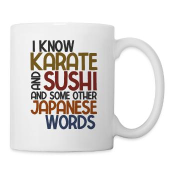 Japanischer Kampfsport Karate - Tasse - Weiß - Rechts