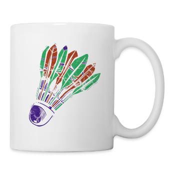 Badminton - Tasse - Weiß - Rechts