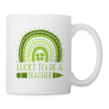 Lucky To Be A Teacher Education St. Patrick's - Mug - white - Right