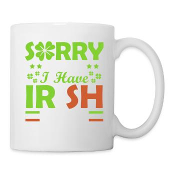 Désolé, je ne peux pas, j’ai l’irlandais - Mug blanc - blanc - Droite