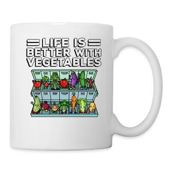 Medicine to Happiness Daily Dose of Vegetables - Mug - white - Right