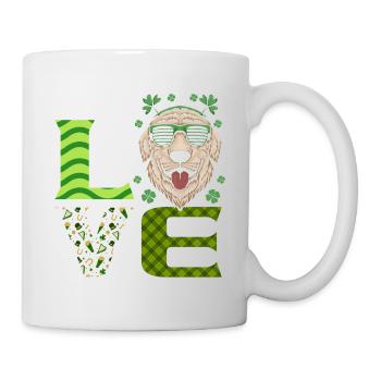 Love Cute Dog Animal Rights St. Patrick’s - Mug blanc - blanc - Droite
