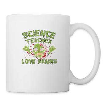 Science teachers love brains - Mug - white - Right