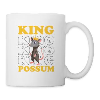 Raccoon design for possum and possums - Mug - white - Right