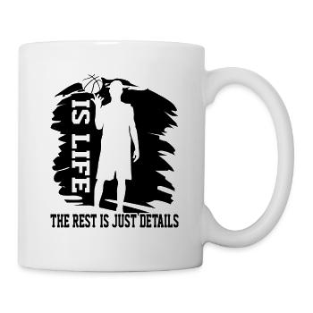 Basketball Life Rest Just Detail Basketball Lover - Mug blanc - blanc - Droite