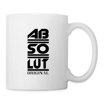 Absolut Original Schriftzug Geschenk - Tasse - Weiß - Rechts