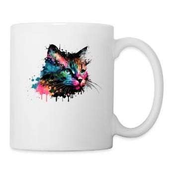Mignon petit chat Pour les amoureux des chats Coloré - Mug blanc - blanc - Droite