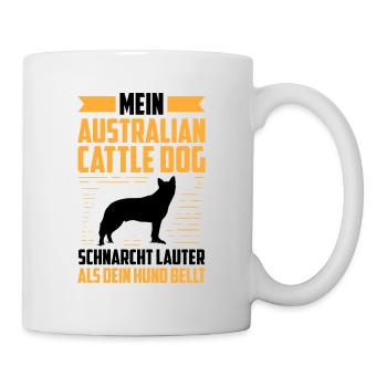 Australian Cattle Dog schnarcht laut Treibhund - Tasse - Weiß - Rechts