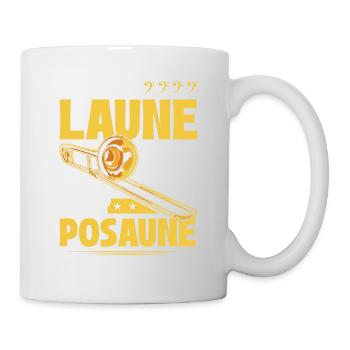 Posaunist, Hab Gute Laune Spiel Posaune - Tasse - Weiß - Rechts