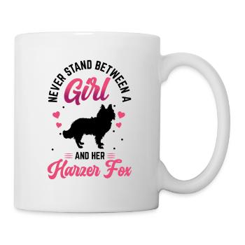 Mädchen und ihr Harzer Fuchs Hütefuchs - Tasse - Weiß - Rechts