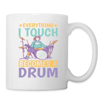 Tout ce que je touche devient un tambour 8 - Mug blanc - blanc - Droite