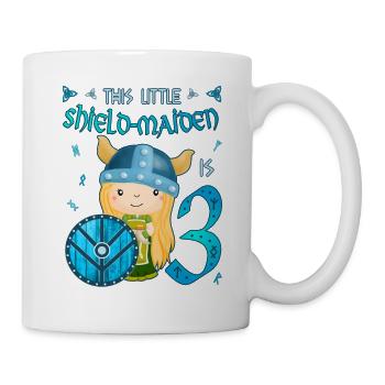 Schildmaid - Birthday 3 years Nordic Vikings - Mug - white - Right
