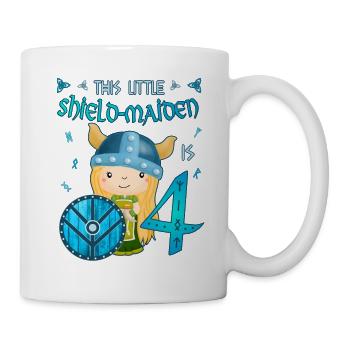 Schildmaid - Birthday 4 years Nordic Vikings - Mug - white - Right