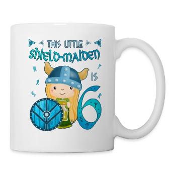 Schildmaid - Anniversaire 6 ans Nordic Vikings - Mug blanc - blanc - Droite