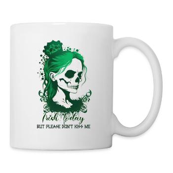 Crâne irlandais Irlande Trèfle vert Saint-Patrick - Mug blanc - blanc - Droite