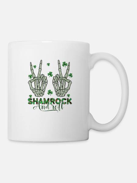 Irlande irlandaise Green Shamrock And Roll St Patrick Day - Mug blanc - blanc