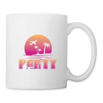 Équipe du parti de Cancun - Mug blanc - blanc - Droite