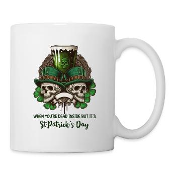 Crâne irlandais Irlande Trèfle vert Saint-Patrick - Mug blanc - blanc - Droite