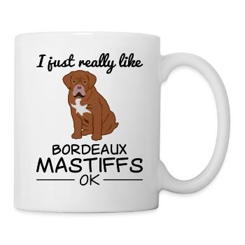 Bordeaux Grand Dague Chien Chien Amoureux Citation Cadeau - Mug blanc - blanc - Droite