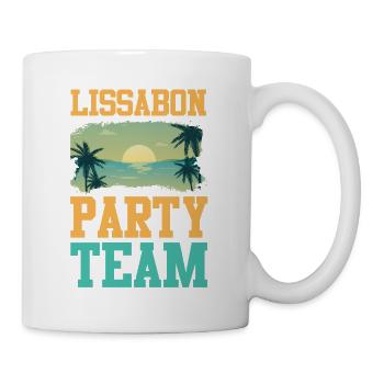 Équipe du parti de Lisbonne - Mug blanc - blanc - Droite