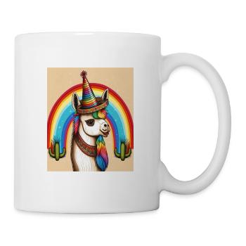 Unicorn Morphed With Llama Funny Mexican Unicorn - Mug - white - Right