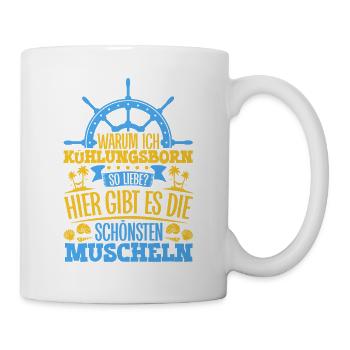 Schöne Muscheln - Warum ich Kühlungsborn so liebe - Tasse - Weiß - Rechts