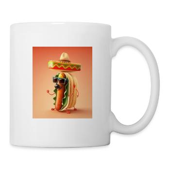 Mexican Hotdog Lover Dabbing Mexican Hotdog - Mug - white - Right