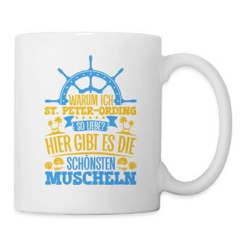 Muscheln - Warum ich St. Peter-Ording so liebe - Tasse - Weiß - Rechts