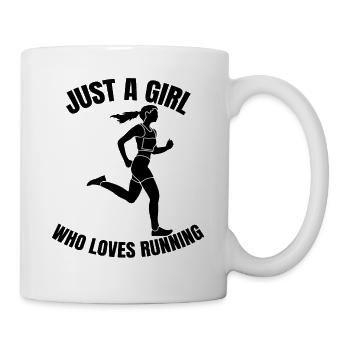 Jogger laufen rennen fit joggen Cardio Training - Tasse - Weiß - Rechts