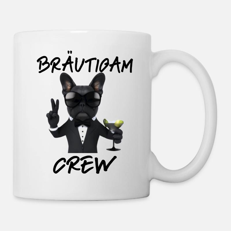 Bräutigam CREW Junggesellenabschied Hunde Design - Tasse - Weiß