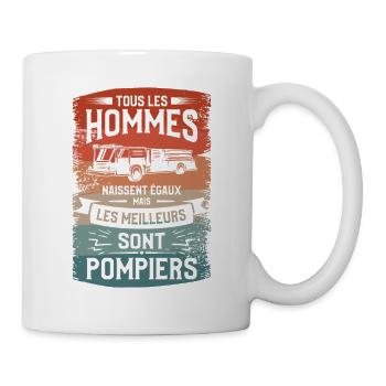 Mais Les Meilleurs Sont Pompiers Pompier - Mug blanc - blanc - Droite