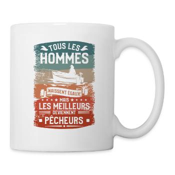 Mais Les Meilleurs Deviennent Pêcheurs Pêcheur - Mug blanc - blanc - Droite