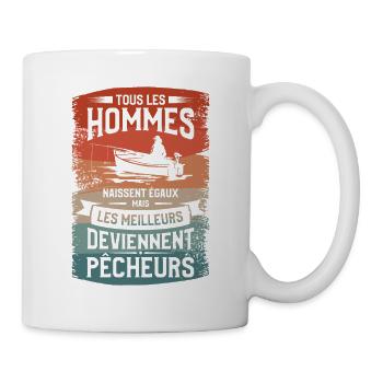 Mais Les Meilleurs Deviennent Pêcheurs Pêcheur - Mug blanc - blanc - Droite