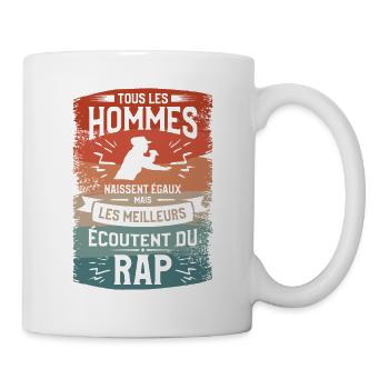 Mais Les Meilleurs Écoutent Du Rap Rappeur - Mug blanc - blanc - Droite
