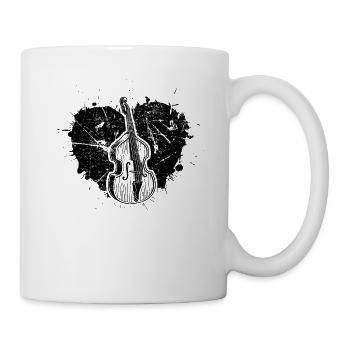 Double bass Double bass player Double bass player - Mug - white - Right