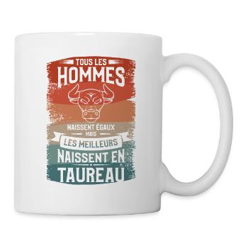Mais Les Meilleurs Naissent En Taureau Zodiaque - Mug blanc - blanc - Droite