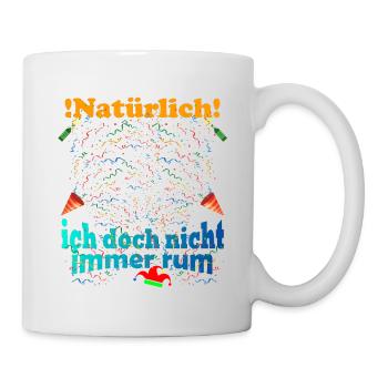 Kostüm Natürlich Verkleidet - Tasse - Weiß - Rechts