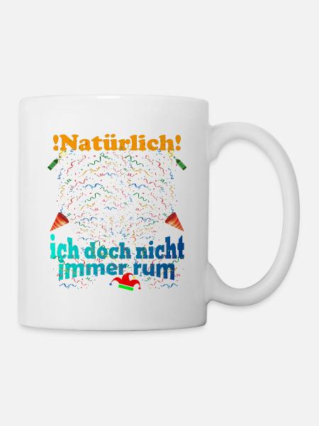 Kostüm Natürlich Verkleidet - Tasse - Weiß