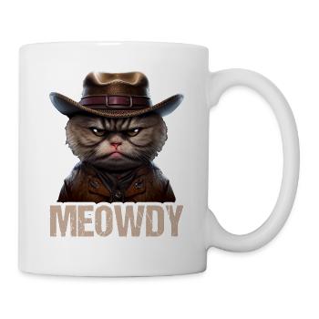 Meowdy Funny cat Meme for Cat Lovers - Tasse - Weiß - Rechts