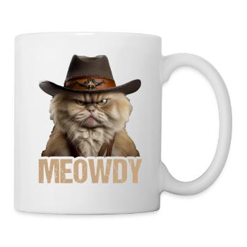 Meowdy Funny cat Meme for Cat Lovers - Tasse - Weiß - Rechts