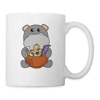 Nudeln japanische Nudeln Halloween Hippo Ramen - Tasse - Weiß - Rechts