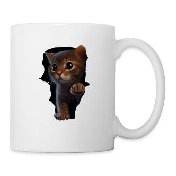 Chat mignon Chaton Craqué Chat Amants Chats Chats - Mug blanc - blanc - Droite