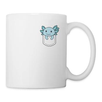 Axolotl in pocket sweet axolotls in breast pocket - Mug - white - Right